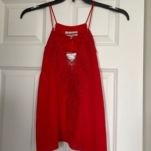 Red Lace Tank Top